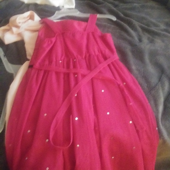 Girls pink sequence dress. - Picture 3 of 4